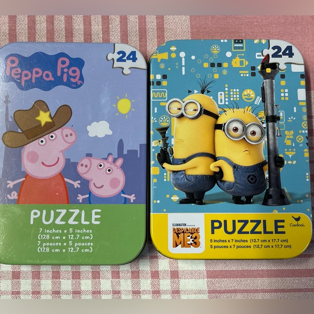 🌺3/$12Mini puzzle sets 5” x 7” Both have 24 pcs
